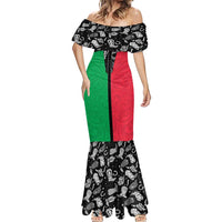 Vanuatu Cowboy Mermaid Dress Cowboy Symbols Split Stylized - Polynesian Pride