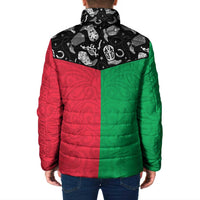 Vanuatu Cowboy Padded Jacket Cowboy Symbols Split Stylized - Polynesian Pride