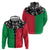 Vanuatu Cowboy Zip Hoodie Cowboy Symbols Split Stylized - Polynesian Pride