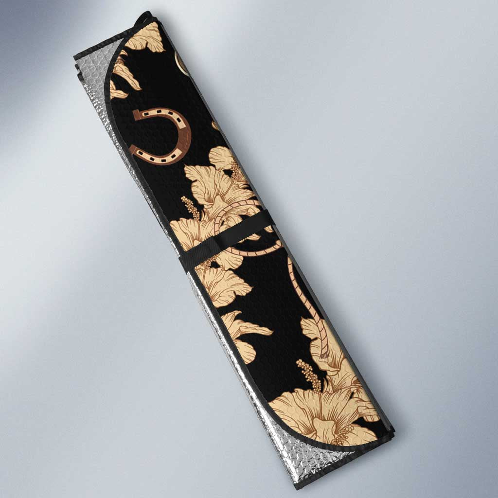 Vanuatu Cowboy Auto Sun Shade Seamless Straw Hats Hibiscus - Polynesian Pride