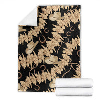 Vanuatu Cowboy Blanket Seamless Straw Hats Hibiscus - Polynesian Pride