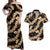 Vanuatu Cowboy Couples Matching Off Shoulder Maxi Dress and Hawaiian Shirt Seamless Straw Hats Hibiscus - Polynesian Pride