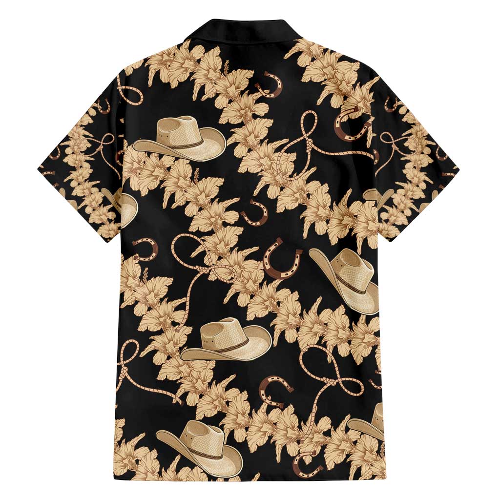 Vanuatu Cowboy Family Matching Long Sleeve Bodycon Dress and Hawaiian Shirt Seamless Straw Hats Hibiscus - Polynesian Pride