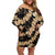 Vanuatu Cowboy Family Matching Off Shoulder Short Dress and Hawaiian Shirt Seamless Straw Hats Hibiscus - Polynesian Pride