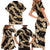 Vanuatu Cowboy Family Matching Short Sleeve Bodycon Dress and Hawaiian Shirt Seamless Straw Hats Hibiscus - Polynesian Pride