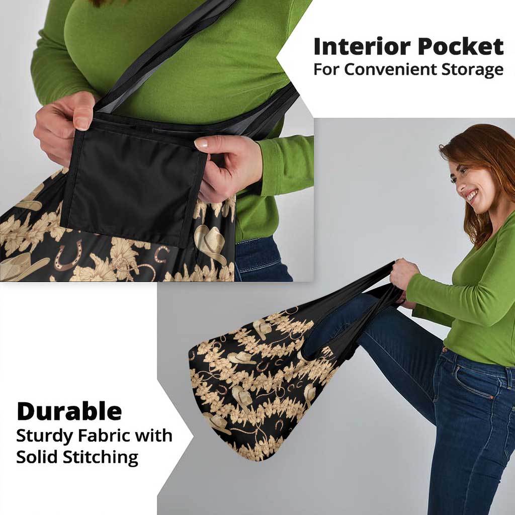 Vanuatu Cowboy Grocery Bag Seamless Straw Hats Hibiscus - Polynesian Pride