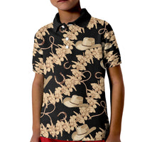 Vanuatu Cowboy Kid Polo Shirt Seamless Straw Hats Hibiscus - Polynesian Pride