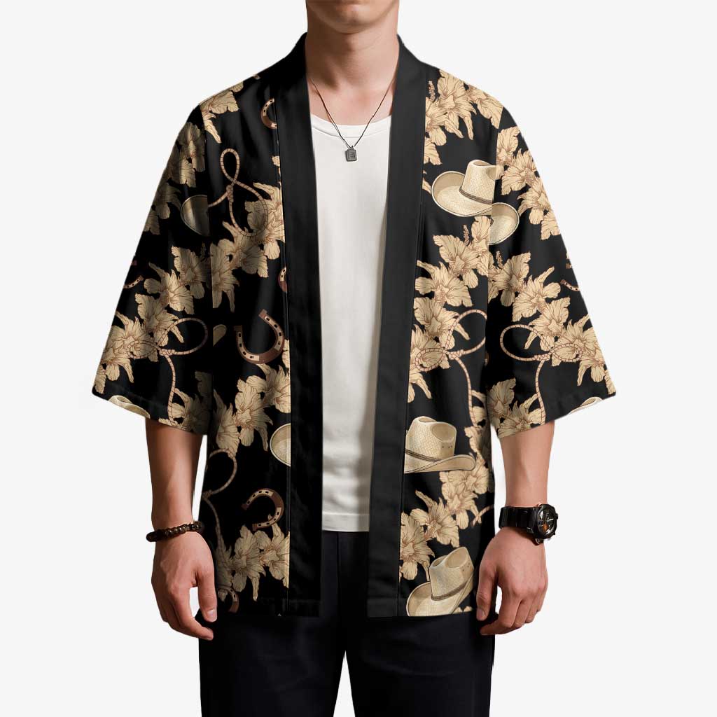 Vanuatu Cowboy Kimono Seamless Straw Hats Hibiscus - Polynesian Pride