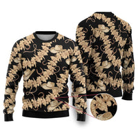 Vanuatu Cowboy Ugly Christmas Sweater Seamless Straw Hats Hibiscus - Polynesian Pride