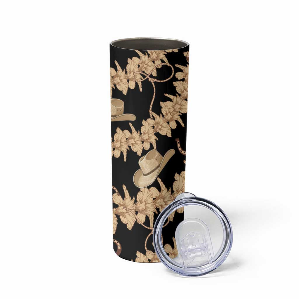 Vanuatu Cowboy Skinny Tumbler Seamless Straw Hats Hibiscus - Polynesian Pride
