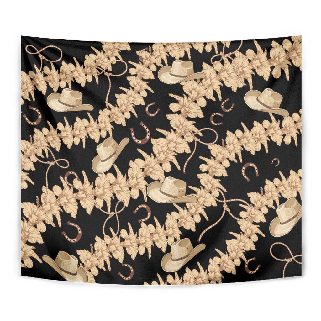 Vanuatu Cowboy Tapestry Seamless Straw Hats Hibiscus LT14 - Polynesian Pride