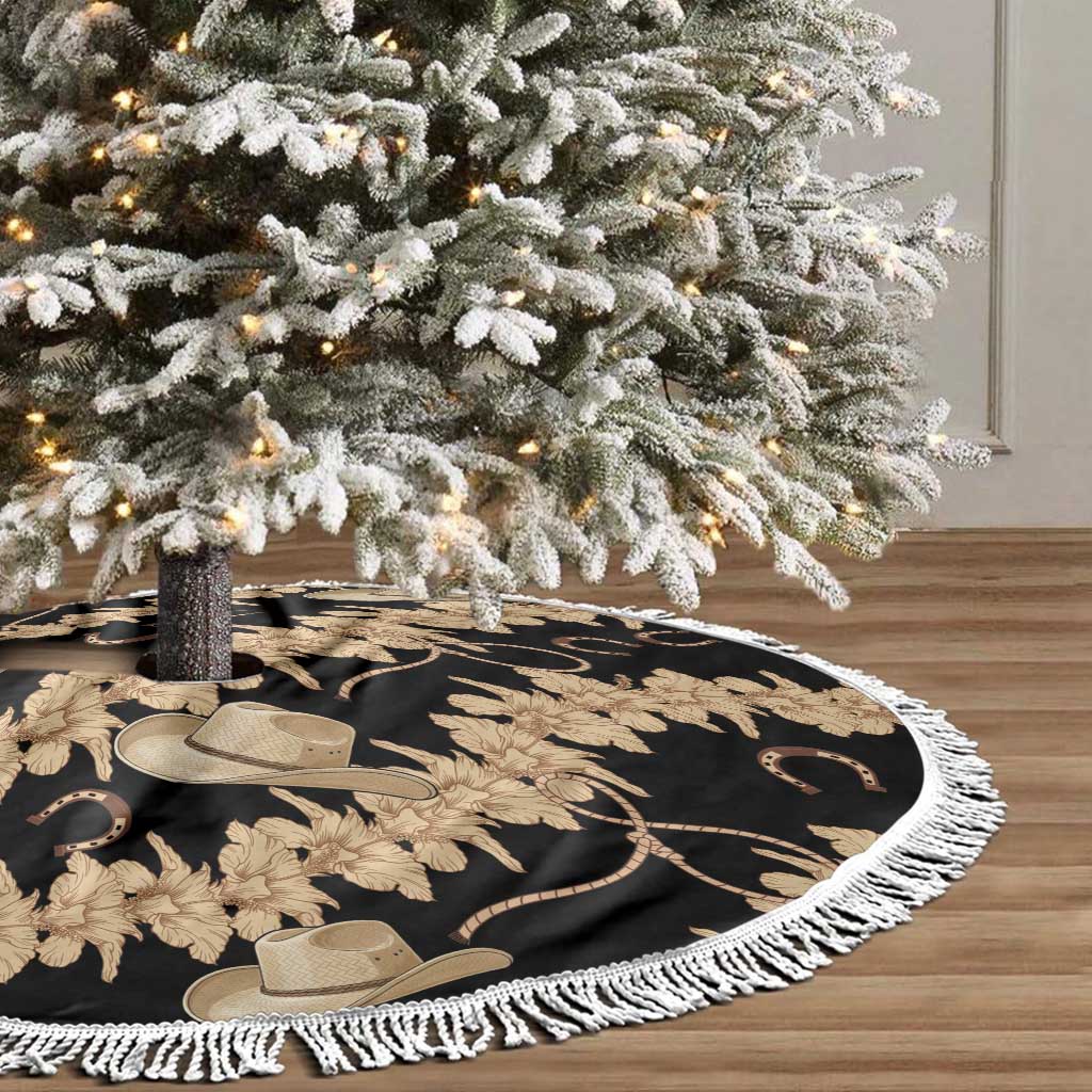 Vanuatu Cowboy Tree Skirt Seamless Straw Hats Hibiscus - Polynesian Pride