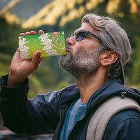 Vanuatu Cowboy 4 in 1 Can Cooler Tumbler Straw Hats Hibiscus With Sand Drawing - Polynesian Pride