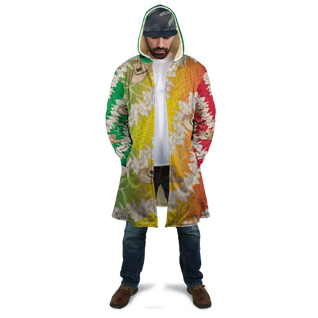 Vanuatu Cowboy Cloak Straw Hats Hibiscus With Sand Drawing - Polynesian Pride