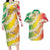 Vanuatu Cowboy Couples Matching Long Sleeve Bodycon Dress and Hawaiian Shirt Straw Hats Hibiscus With Sand Drawing - Polynesian Pride