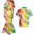 Vanuatu Cowboy Couples Matching Mermaid Dress and Hawaiian Shirt Straw Hats Hibiscus With Sand Drawing - Polynesian Pride