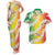 Vanuatu Cowboy Couples Matching Tank Maxi Dress and Hawaiian Shirt Straw Hats Hibiscus With Sand Drawing - Polynesian Pride
