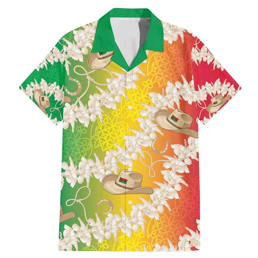 Vanuatu Cowboy Family Matching Mermaid Dress and Hawaiian Shirt Straw Hats Hibiscus With Sand Drawing - Polynesian Pride