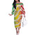 Vanuatu Cowboy Family Matching Off The Shoulder Long Sleeve Dress and Hawaiian Shirt Straw Hats Hibiscus With Sand Drawing - Polynesian Pride