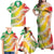 Vanuatu Cowboy Family Matching Off Shoulder Maxi Dress and Hawaiian Shirt Straw Hats Hibiscus With Sand Drawing - Polynesian Pride