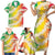 Vanuatu Cowboy Family Matching Short Sleeve Bodycon Dress and Hawaiian Shirt Straw Hats Hibiscus With Sand Drawing - Polynesian Pride