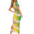 Vanuatu Cowboy Family Matching Short Sleeve Bodycon Dress and Hawaiian Shirt Straw Hats Hibiscus With Sand Drawing - Polynesian Pride