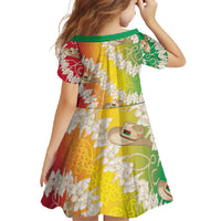 Vanuatu Cowboy Family Matching Summer Maxi Dress and Hawaiian Shirt Straw Hats Hibiscus With Sand Drawing - Polynesian Pride