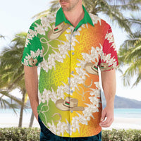 Vanuatu Cowboy Hawaiian Shirt Straw Hats Hibiscus With Sand Drawing - Polynesian Pride