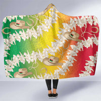 Vanuatu Cowboy Hooded Blanket Straw Hats Hibiscus With Sand Drawing LT14 One Size Reggae - Polynesian Pride