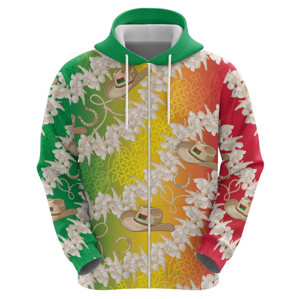 Vanuatu Cowboy Hoodie Straw Hats Hibiscus With Sand Drawing - Polynesian Pride