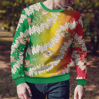 Vanuatu Cowboy Ugly Christmas Sweater Straw Hats Hibiscus With Sand Drawing - Polynesian Pride