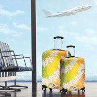 Vanuatu Cowboy Luggage Cover Straw Hats Hibiscus With Sand Drawing - Polynesian Pride