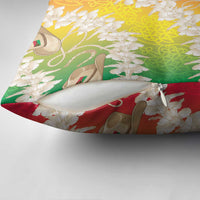 Vanuatu Cowboy Pillow Cover Straw Hats Hibiscus With Sand Drawing - Polynesian Pride