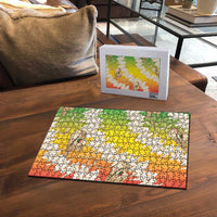 Vanuatu Cowboy Puzzle Straw Hats Hibiscus With Sand Drawing - Polynesian Pride