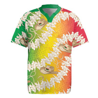 Vanuatu Cowboy Rugby Jersey Straw Hats Hibiscus With Sand Drawing - Polynesian Pride