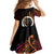 Vanuatu Boar Cowboy Kid Short Sleeve Dress Tusk Gradient Polynesian Pattern - Polynesian Pride