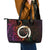 Vanuatu Boar Cowboy Leather Tote Bag Tusk Gradient Polynesian Pattern - Polynesian Pride