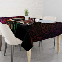 Vanuatu Boar Cowboy Tablecloth Tusk Gradient Polynesian Pattern - Polynesian Pride