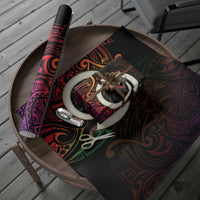 Vanuatu Boar Cowboy Wrapping Paper Tusk Gradient Polynesian Pattern - Polynesian Pride