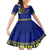 Personalised Fiji Natabua High School Family Matching Short Sleeve Bodycon Dress and Hawaiian Shirt Fijian Tapa Pattern LT14 Daughter's Dress Blue - Polynesian Pride