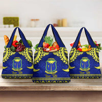 Personalised Fiji Natabua High School Grocery Bag Fijian Tapa Pattern