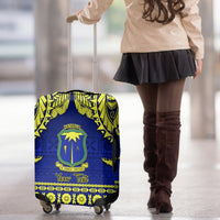 Personalised Fiji Natabua High School Luggage Cover Fijian Tapa Pattern LT14 - Polynesian Pride