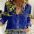 Personalised Fiji Natabua High School Women Casual Shirt Fijian Tapa Pattern LT14 Female Blue - Polynesian Pride