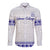 Personalised Fiji Labasa College Long Sleeve Button Shirt Fijian Tapa Pattern LT14 Unisex White - Polynesian Pride