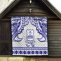 Personalised Fiji Labasa College Quilt Fijian Tapa Pattern LT14 - Polynesian Pride