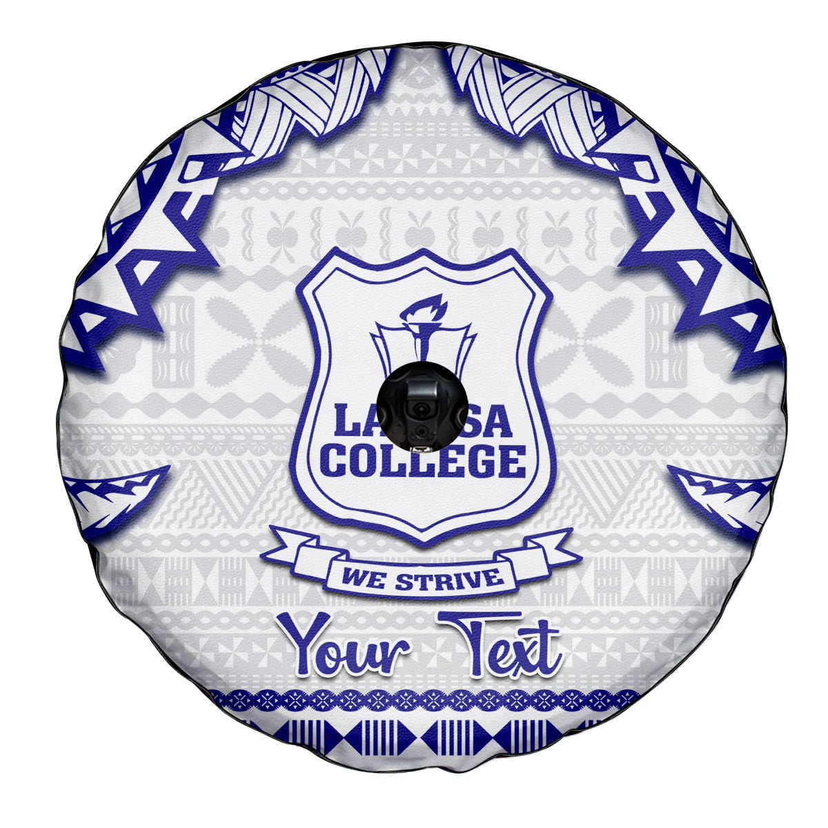 Personalised Fiji Labasa College Spare Tire Cover Fijian Tapa Pattern LT14 - Polynesian Pride