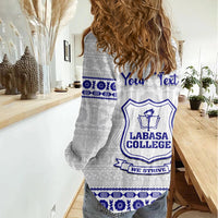 Personalised Fiji Labasa College Women Casual Shirt Fijian Tapa Pattern LT14 - Polynesian Pride