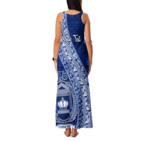 Personalised Fiji Queen Victoria School Family Matching Tank Maxi Dress and Hawaiian Shirt Fijian Tapa Pattern LT14 - Polynesian Pride