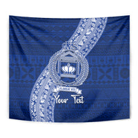 Personalised Fiji Queen Victoria School Tapestry Fijian Tapa Pattern LT14 - Polynesian Pride