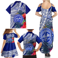 Personalised Samoana High School Family Matching Summer Maxi Dress and Hawaiian Shirt American Samoa Schools Polynesian Tropical Flowers LT14 - Polynesian Pride
